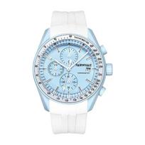 Fashion Blue Watch For Men Women Brand Mark Fairwhale Casual Rubber Strap Watches Sports Multifunction Quartz Couple Wristwatch