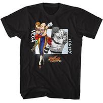 Street Fighter Vega Text T-Shirt - Black Unisex T-Shirt L