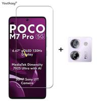 Full Gule Glass For Poco M7 Pro 5G Tempered Glass Poco M7 Pro Screen Protector Protective Phone Camera Lens Film Poco M7 Pro For Poco M7 Pro 5G