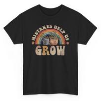 Mistakes Help Us Grow Positive Retro T Shirt School Teacher S įvairiaspalvis