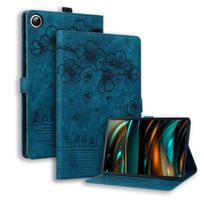 Embossed Flowers Wallet Tablet Cover for Xiaomi Redmi Pad 2 9.7 Inch 2026 Flip Stand PU Leather Case for Redmi Pad 2 SE 9.7'' For Redmi Pad 2 9.7 mėlyna