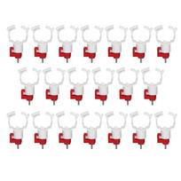 20Pcs Stainless Steel Chicken Nipple Feeder Plastic Poultry Water Nipples  Farm Buildings 20Pcs