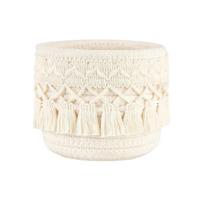 Cotton Rope Woven Storage Basket Bohemian Style Round Makeup Brush Storage Box Lightweight Sundries Organizer for Living Room balta