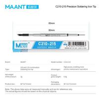 MaAnt C210-215 Soldering Tip 1S Fast Heating High Power Precision Solder Iron Bit for Phone Repair Tool