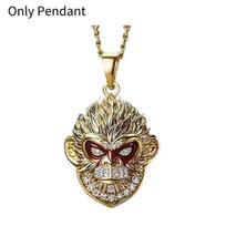 Unique Black Myth Wukong Cartoon Pendant Necklace Eye-catching Red Eye Design For Unisex Fashion Style 2