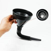 Universalus tepalo filtro piltuvas Automobilinis sunkvežimis, motociklas, užpildytas plastikine transporto priemone su snapeliu, dyzeliniu benzinu, automobilių remonto įrankis juoda