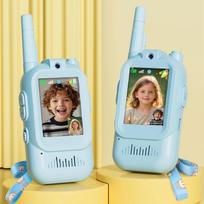 Walkie Talkie for Kids with Video: 2 Pack Rechargeable Toddler Toys with HD Camera & Voice Changer, Long Range Gift Toys for Boy & Girl Age 3-8 for Ou