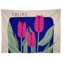 TULIPS 03 tapestry 75x100 juoda