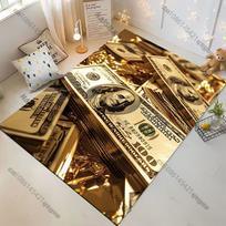Money gold billscarpet Yoga living room room decor children's crawling mat doormat area rug games floor mat 40x60cm