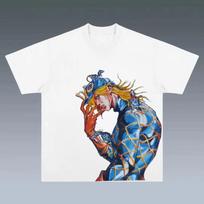 JoJo Bizarre Adventure Cotton Men Women Crewneck Anime T-Shirt for Fan High Quality Unseix Oversize T-shirt Tops Tee L