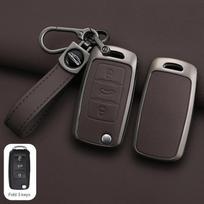 Madingas lydinio automobilio rakto dėklas VW Volkswagen Polo Tiguan Passat B5 B6 B7 Golf 4 5 6 MK6 Jetta Lavida Skoda Octavia Seat ruda
