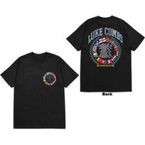 Luke Combs Unisex T-Shirt: Tour '23 Flag (Back Print & Ex-Tour) (Medium) XL