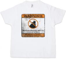 NEIGHBORHOOD WATCH SIGN Kids Boys kids boys T-Shirt Symbol Logo Vigilantismus Vigilante 160