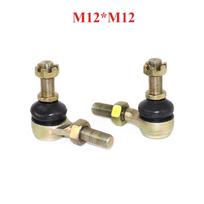 1 Pair M12*M12 Left & Right Hand Thread Steering Tie Rod Ends kit Ball Joint Fit For China UTV Go Golf Kart Buggy Bike Parts