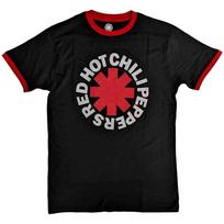 Red Hot Chili Peppers Unisex Ringer T-Shirt: Classic Asterisk (Large) L