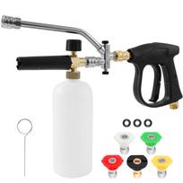 Pressure Washer Foam Sprayer Efficient Car Wash Foam Sprayer with Dual Connector Accessory 5 Nozzles Quick Connect for Car Washi