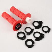 Motorcycle Grips 7/8  22mm Hand Grip W/ The Snap-on Cam Lock-on Grips Dirt Bike Handlebar Grips For KTM CRF SXF EXC Universal raudona