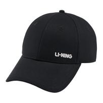 Li Ning Sports Cotton Baseball Caps Unisex Basic Black AMYV321-1 F