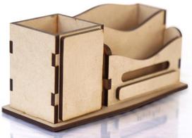 @ Wooden Brown Color Pen Stand With Card Holder 175gm UKR672_60%OFF