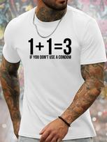 Unisex's Round Crew Neck T-Shirt, Simple Style Tee Fashion Regular Fit T-Shirt Graphic Tee M