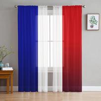 Haičio nacionalinės vėliavos dienos tiulio užuolaidos svetainei Permatomos užuolaidos miegamojo virtuvės langams 135W x 114H(cm)