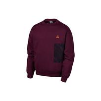 Nike ACG Crew Patchwork Sport Pullover Sweatshirt Men Tops Midnight-Chestnut CZ5103-643 S black
