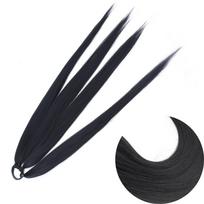 Ponytail prailginimai Sintetinės bokso kasos Apvyniojama uodega su gumyte Plaukų žiedas 26 Coliai DIY Ruda Ombre Kaselė 65 cm