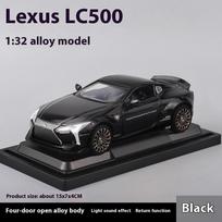 1:32 mastelio LEXUS LC500 lydinio sportinio automobilio metalinis modelis su garso ir šviesos imitacija žaislas kolekcijai, eksponavimui, vaikų gimtadienio žaislai, dovana juoda