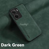 Nubuck Leather Shockproof Magnetic Case for Realme P3 Protective Cover Back Shell Coque Funda Realme P3 žalia