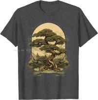 Vasaros permatomi marškinėliai Naujas sodininkystės menas Bonsai Medvilniniai marškinėliai Madingi Unisex viršutiniai drabužiai T-shirt'ai Vyriški drabužiai Hip Hop gatvės apranga S