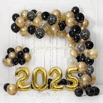 32 Inch Graduation Season Balloon Chain Black Gypsy Printed Balloon Metal Gold Balloon Decoration 2025 graduation season