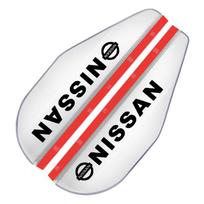 2 vnt. automobilio galinio vaizdo šoninio veidrodėlio lietaus apsauga nuo saulės antakių apsauga, skirta Nissan Nismo Tiida Sylphy Teana X Trail T30 T32 Almera Qashqai J10 J11 Nissan balta