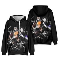 Spring Autumn Fleece Men's Hoodies BLEACH Anime Print Sweatshirts Streetwear Loose Pullover Casual Hooded Tops XS