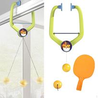 Adjustable Height Indoor Table Tennis Trainer for Kids - Portable Training Device with Racket and Style A