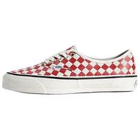 Vans Premium Authentic Low top Skateboard Shoes Unisex White Red VN000D9NCIS 42.5
