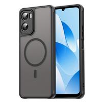 Motorola Moto G06/G06 Power telefono dėklas, magnetinis smūgiams atsparus telefono dėklas, hibridinis apsauginis dangtelis Motorola Moto G06/G06 Power juoda