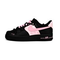 Nike Air Force 1 Deeply In Love Girlish Slip Resistant Low top Skateboard Shoes Women's Black DD8959-001(Team6-) 36