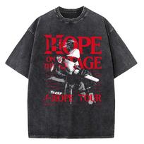 Vintage Washed JHope Hope on The Stage Tour T Shirt Summer Korean Funny T Shirts 2024 Cotton Harajuku Tee Shirt Man Loose Tops L