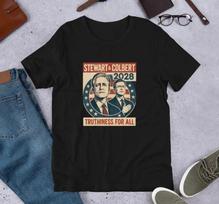 Jon Stewart & Stephen Colbert 2028 Truthiness for All t-shirt L