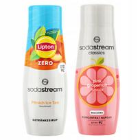 2x SodaStream Lipton Ice Tea Peach Zero Syrup Sugar Free + Grapefruit juice