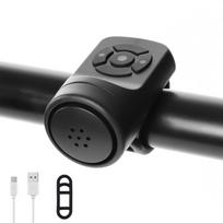 Dviračio elektrinis ragas Juodas ABS USB įkraunamas Dviračio skambutis Garsiakalbis Žiedas Dviračio priedai Garsus vairo signalizacijos žiedas juoda