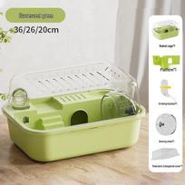 Extra Large Panoramic Double-Layer Acrylic Hamster Cage 36*26*20cm neoninės žalios spalvos