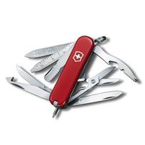 VICTORINOX MiniChamp Red Swiss Army Knife Knife with 18 Functions Cuticle Compact Emergency Preparedness Kit Knife - Multi-functional (Orange Peeler,