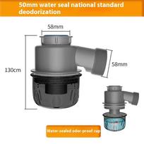 1 Piece Side Discharge Double Overflow Anti Odor Accessory Kitchen Sink Drain Check Valve For Anti-Blocking Sewer Tube as the picture