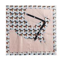 Mulberry silk silk scarf hand-rolled nude high-end silk small square scarf 90cm gift box for mother 86*86