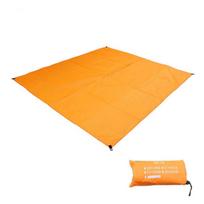 Oxford Cloth Camping Floor Tarp PU Coating Portable Pocket Picnic Mat Tent Ground Cloth  Travel 210x200cm oranžinė