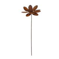 Rusty Flower Garden Stake Iron Flower Yard Art Stake Outdoor Flower Decoration for Backyard Lawn Planter Flower Bed 1pc