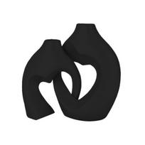 1 Pair Snuggle Hollow Heart Shaped Vase, Minimalist Modern Flower Vase, Nordic Boho Style Decorative Vase for Living Room Shelf, Mantle, Entryway, juoda