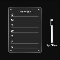 Message Note Monthly Weekly Planner Reusable To Do List Acrylic Calendar Board Schedule Frameless Rewritable Fridge Clear Board