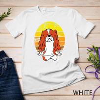 Cavalier King Charles Spaniel Yoga Dog I Gift Women Men Premium Unisex T-Shirt Mens Womens Tees Top S